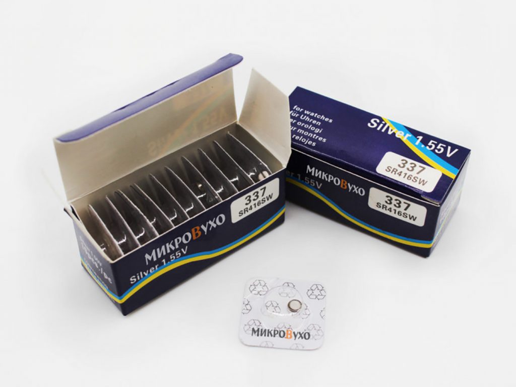 Батарейка для капсульных микронаушников линейки K1-K5, Premium (337 SR416SW) 1