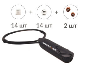 Гарнитура Bluetooth NEW PRO с магнитными микронаушниками 2 мм 1
